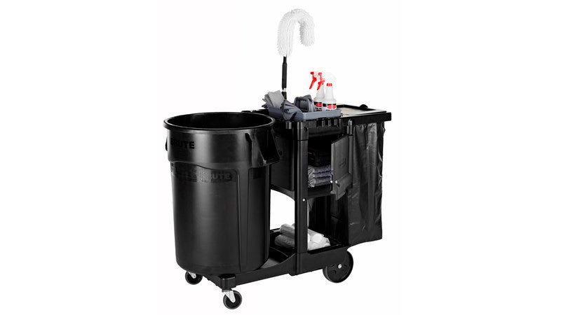 Rubbermaid® High Security Janitorial Cleaning Cart - Black